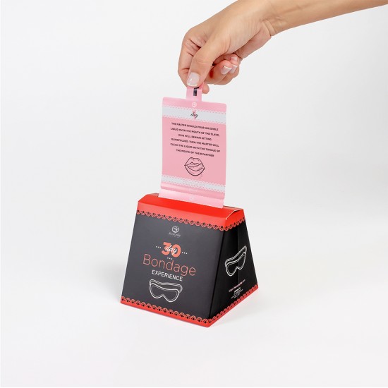 Divirta-se com esses desafios ousados! Você pode experimentar e descobrir novas experiências entrando no mundo do bondage. A intensidade dos testes aumenta conforme os dias passam, começando no dia 1 com testes mais leve