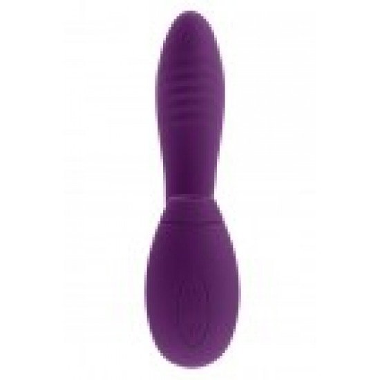 Vibrador e botão de dupla estimulação especialmente concebido para massagear o ponto G e o clitóris simultaneamente. Possui design ergonômico, com haste lisa e acabamento arredondado para fácil penetração e a parte que e