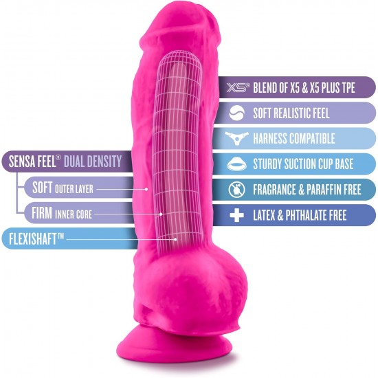 O Au Naturel Big Boy permite que você explore seus desejos, com suas camadas ultra-realistas Sensa Feel®. A forma macia, porém rígida e ereta do Big Boy é aprimorada pela tecnologia FlexiShaft™, que permite flexibilidade