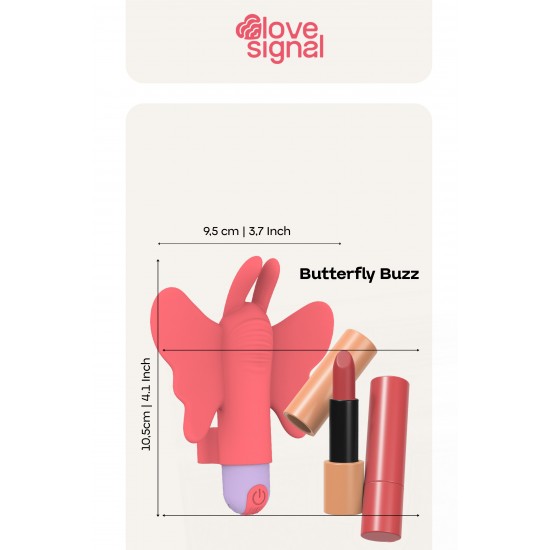 O Butterfly Buzz da coleção Love Signal da Dreamtoys é um vibrador de dedo divertido, projetado para estimulação precisa e diversão versátil. Suas asas flexíveis e formato ergonômico se encaixam confortavelmente nos dedo
