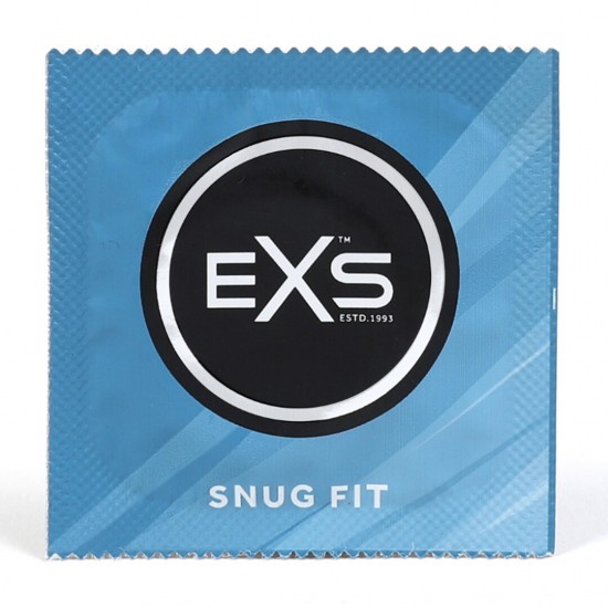 Contém 48 preservativos EXS Snug Fit de látex premium. Os preservativos EXS Snug Fit são perfeitos para quem tem um pênis de tamanho modesto e para quem gosta de um ajuste confortável e mais firme. Projetados para perman