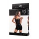 Conjunto Sheril Brilhante – Preto, Tamanho XL é um conjunto elegante feito do popular material Wetlook, dando-lhe uma aparência brilhante e luxuosa . O conjunto se ajusta perfeitamente ao corpo, acentuando a si