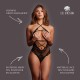 Body de renda transparente com detalhes elegantes nas alças e design aberto entrepernas. O tecido macio e super elástico veste tamanhos do S ao XL.