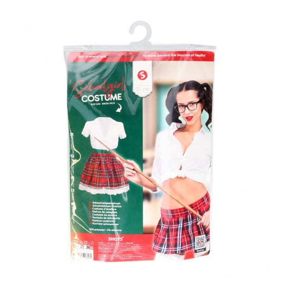 Basta fingir e usar a imaginação para ir além dos limites da realidade! Fantasia de colegial safada com minissaia plissada e blusa justa — perfeita para devaneios dignos de detenção e fantasias em sala de aula.