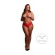 Conjunto Harness de alças finas e um ousado design de coração com calcinha aberta. O tecido macio e super elástico veste do tamanho XXL ao 5XL.