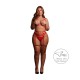 Conjunto Harness de alças finas e um ousado design de coração com calcinha aberta. O tecido macio e super elástico veste do tamanho XXL ao 5XL.