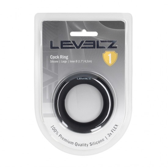 Anel peniano de silicone líquido - L - Preto Eleve seu desempenho a outro nível com este anel peniano de silicone premium sem vibração da coleção LEVELZ. Projetado para um ajuste perfeito, ele ajuda a aumentar a firmeza e a durabilidade, ao mesmo tempo em que propo