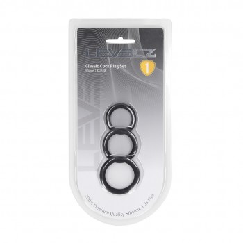 Conjunto de 3 anéis de silicone - XS/S/M 