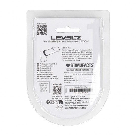 Anel peniano Silicone largo O - M - 35 mm Eleve seu desempenho a outro nível com este anel peniano de silicone premium sem vibração da coleção LEVELZ. Projetado para um ajuste perfeito, ele ajuda a aumentar a firmeza e a durabilidade, ao mesmo tempo em que propo