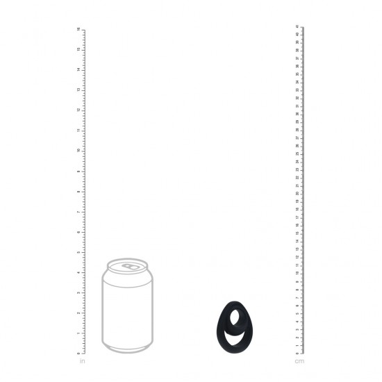 Anel duplo peniano ergonômico em silicone - preto Garanta prazer duradouro com este anel peniano e escrotal de dupla ação da coleção LEVELZ. Projetado para envolver tanto o pênis quanto o escroto, ele aumenta a firmeza, proporcionando alongamento e pressão satisfatórios