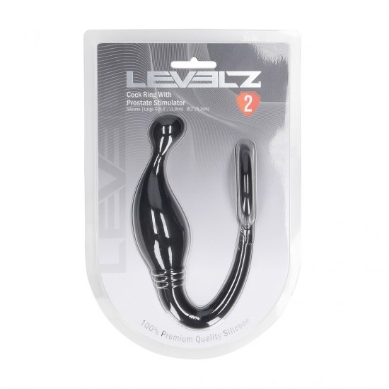 Potência e precisão se encontram neste híbrido Level 2 da coleção LEVELZ. Feito de silicone premium, este design combina um anel peniano confortável com um estimulador de próstata curvo para um prazer profundo e direcion