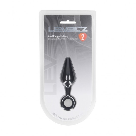 Plug Anal de Silicone com Alça - S Refinado para precisão, este plug anal pontiagudo da coleção LEVELZ oferece estimulação elegante com controle total. Feito de silicone premium, este design Level 2 apresenta uma ponta fina e cônica para fácil inserção e