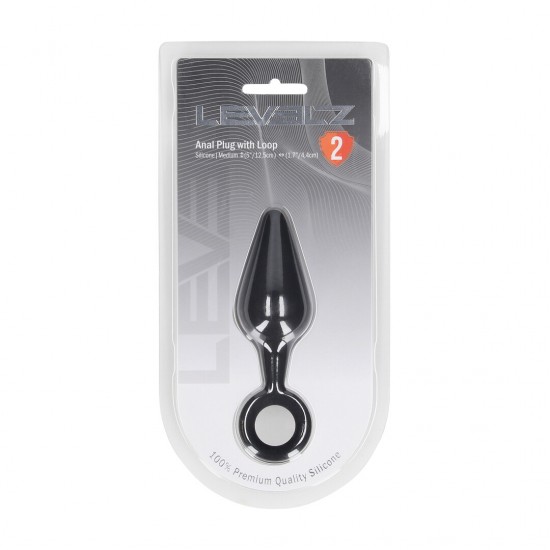 Plug Anal de Silicone com Alça - M Refinado para precisão, este plug anal pontiagudo da coleção LEVELZ oferece estimulação elegante com controle total. Feito de silicone premium, este design Level 2 apresenta uma ponta fina e cônica para fácil inserção e