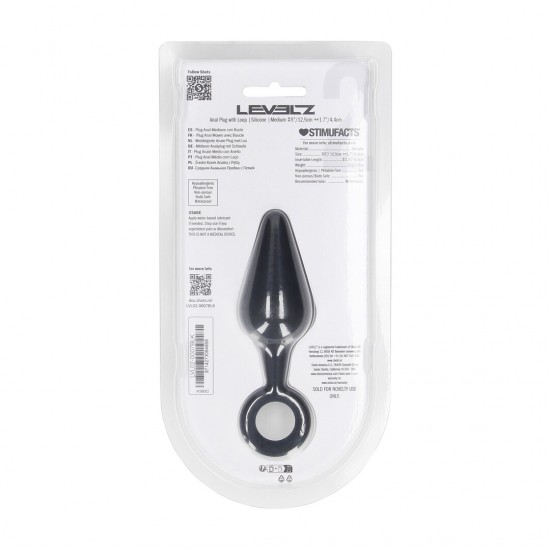 Plug Anal de Silicone com Alça - M Refinado para precisão, este plug anal pontiagudo da coleção LEVELZ oferece estimulação elegante com controle total. Feito de silicone premium, este design Level 2 apresenta uma ponta fina e cônica para fácil inserção e