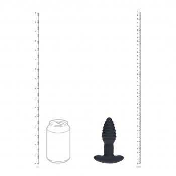 Vib and Rotating Ribbed Silicone Anal