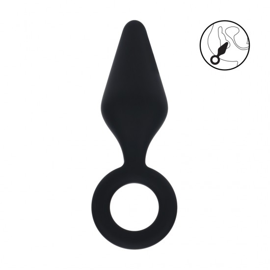 Plug Anal de Silicone com Alça - M Refinado para precisão, este plug anal pontiagudo da coleção LEVELZ oferece estimulação elegante com controle total. Feito de silicone premium, este design Level 2 apresenta uma ponta fina e cônica para fácil inserção e