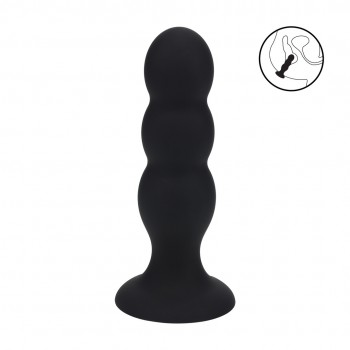 Plug anal de silicone Tri Rattle - L - Preto