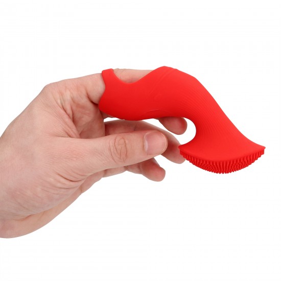 Textured Finger Vib - Sunrise Red Este pequeno vibrador de dedo texturizado proporciona vários níveis de intensidade e estimulação intensa. Ideal para estimular suas zonas erógenas, como clitóris, mamilos ou outras áreas sensíveis do corpo. Perfeito para