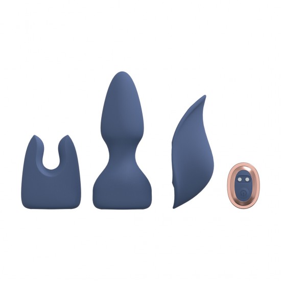 Apresentamos o Kit Vibrador Intercambiável, um conjunto versátil e compacto projetado para estimulação personalizada e conforto no dia a dia. Com um vibrador potente e intercambiável e capas com formato ergonômico, ele p
