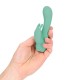 Apresentamos o Mini Vibrador Dual Rabbit, um massajador compacto e com design elegante, criado para proporcionar uma estimulação interna e externa equilibrada. Seu formato suavemente curvado e o estimulador flexível em f