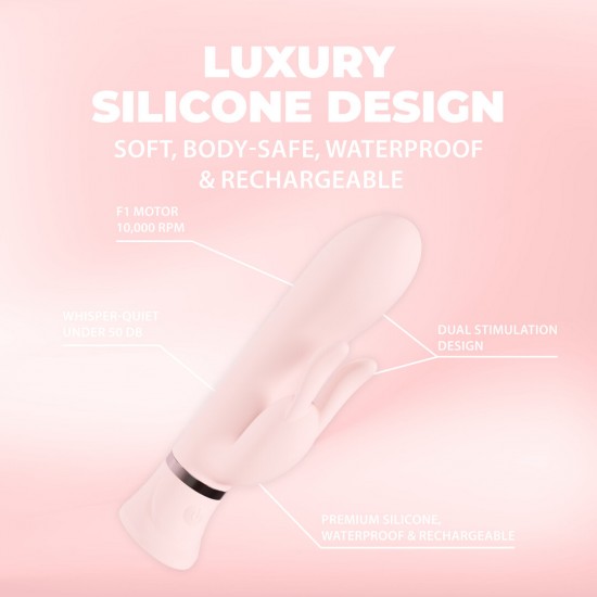 O Tendre da Loveline International, Coleção Paris, é um vibrador rabbit com motor duplo e 10 funções para uma experiência de prazer personalizável. Operando a menos de 50 dB, proporciona prazer discreto, proporcionando a