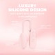 O Félicité da Loveline International, Coleção Paris, é um vibrador em formato de ovo inserível com 10 funções, projetado para estimulação versátil. Operando a menos de 50 dB, garante prazer discreto, proporcionando até 5