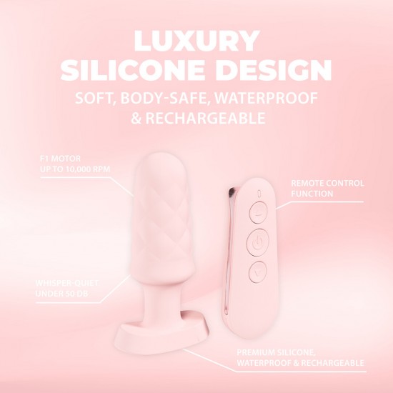 O Velvet da Loveline International, Coleção Paris, é um plug suave e texturizado com 10 funções. Operando a menos de 50 dB, ele oferece uma experiência discreta, porém potente. Com até 55 minutos de uso com uma única car