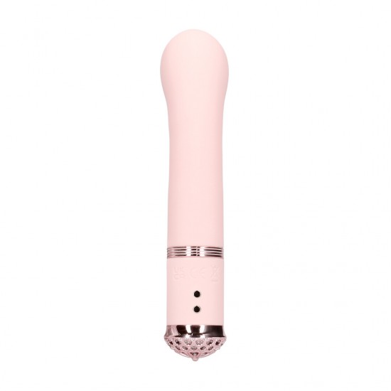 Cherie - G-Spot Vib O Chérie da Loveline International, Coleção Paris, é um vibrador suave para o ponto G com 10 modos de funcionamento. Operando a menos de 50 dB, proporciona prazer discreto e até 55 minutos de uso com uma única carga. Fei