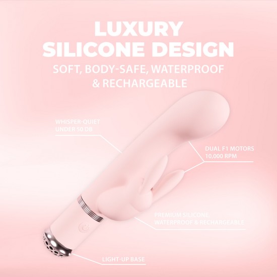 Belle - Rabbit Vib O Belle da Loveline International, Coleção Paris, é um vibrador em formato de coelho com base iluminada que muda de cor a cada modo. Operando a menos de 50 dB, garante uma experiência discreta, porém potente. Com até 55
