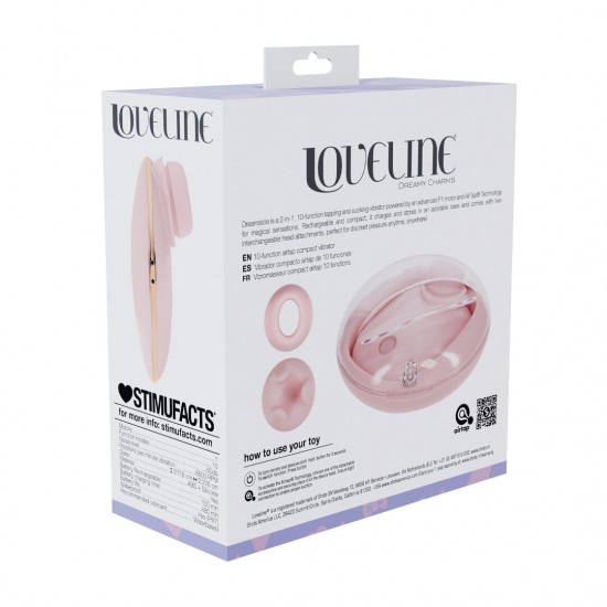O Dreamsicle é um vibrador 2 em 1 com 5 modos de vibração e 5 modos de sucção, alimentado por um motor F1 avançado e pela tecnologia AirTap® para sensações mágicas. Recarregável e compacto, ele carrega e guarda em um est