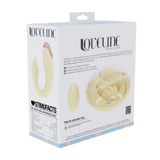 O Daydream é um vibrador com controle remoto, 10 funções para estimulação do ponto G e do clitóris, projetado para proporcionar o dobro do prazer. Equipado com um motor F1 avançado, ele carrega e pode ser guardado em um