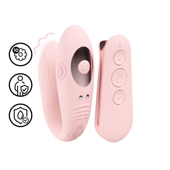 Charme - Remote Control Vib O Charme da Loveline International, Coleção Paris, é um vibrador com motor duplo para ponto G e clitóris, com 10 funções. Operando a menos de 50 dB, garante prazer discreto, proporcionando até 50 minutos de satisfação co