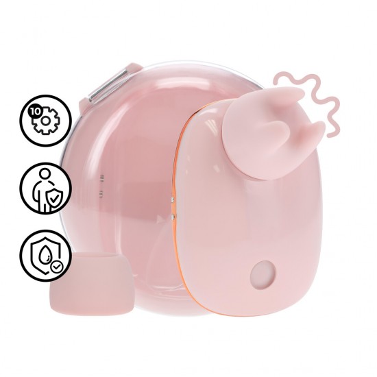O Dreamsicle é um vibrador 2 em 1 com 5 modos de vibração e 5 modos de sucção, alimentado por um motor F1 avançado e pela tecnologia AirTap® para sensações mágicas. Recarregável e compacto, ele carrega e guarda em um est