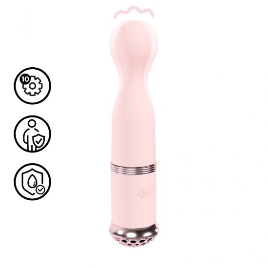 Finesse - Ball Tip Vib Da coleção Loveline International, Paris, o Finesse é uma verdadeira obra-prima em precisão e elegância. Com uma ponta em formato de bola e uma base iluminada que muda de cor a cada modo, este vibrador suave combina esti