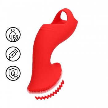 Textured Finger Vib - Sunrise Red