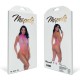 Um body vibrante com efeito degradê, estampa em rede com detalhes florais e decote halter para um look ousado e divertido.