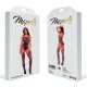 Deixe-se levar pelos seus impulsos mais selvagens com este body de rede com estampa de cobra, adornado com um sedutor motivo de cobra e rosa que mescla perigo e desejo. Elásticos em vermelho vibrante contornam o corpo, e