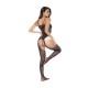 Sirva com estilo com este body de rede inspirado em empregadas domésticas, com um detalhe tentador de amarração frontal que atrai o olhar. Delicados painéis de renda nas laterais adicionam um toque de romance à silhueta