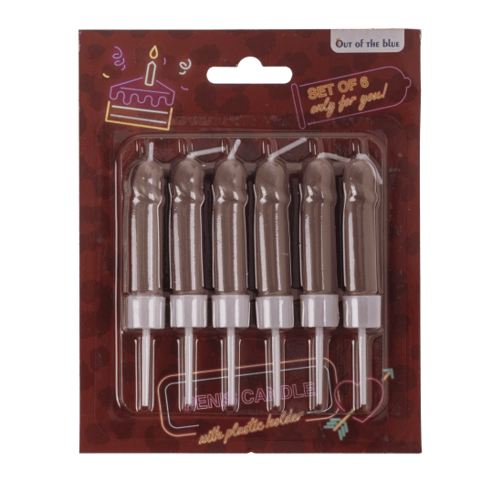 6 Velas Penis cor sortida