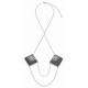 Adesivos de mamilo em formato de diamante para colar.Com uma corrente para o pescoço e duas correntes de conexão.Gemas brilhantes de cor prateadaCola bioadesiva e hipoalergênicaReutilizável Elegantes e chamativos!Os ades