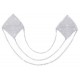Adesivos de mamilo em formato de diamante para colar.Com 3 correntes de conexãoCor prateada brilhanteCola bioadesiva e hipoalergênicaReutilizável Um toque de glamour que chama a atenção!Os adesivos para mamilos quadrados