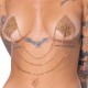 Adesivos de mamilo em formato de diamante para colar.Com 3 correntes de conexãoCor dourada brilhanteCola bioadesiva e hipoalergênicaReutilizável Um toque de glamour que chama a atenção!Os adesivos de mamilo quadrados dou