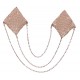 Adesivos de mamilo em formato de diamante para colar.Com 3 correntes de conexãoCor dourada brilhanteCola bioadesiva e hipoalergênicaReutilizável Um toque de glamour que chama a atenção!Os adesivos de mamilo quadrados dou