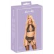 Sutiã com aro, cinta liga e tanga em um conjunto exclusivoFeito inteiramente de renda floral delicada e maciaAlças de suspensório ajustáveisMacio e elástico para um ajuste confortável Um estilo exclusivo feito de delicad