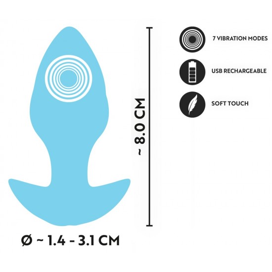 A superfície macia de silicone do Mini Plug Anal Vibratório é uma delícia para a pele. O encaixe ergonômico em formato de âncora garante um ajuste perfeito e seguro para máxima segurança e conforto – e uma remoção prazer