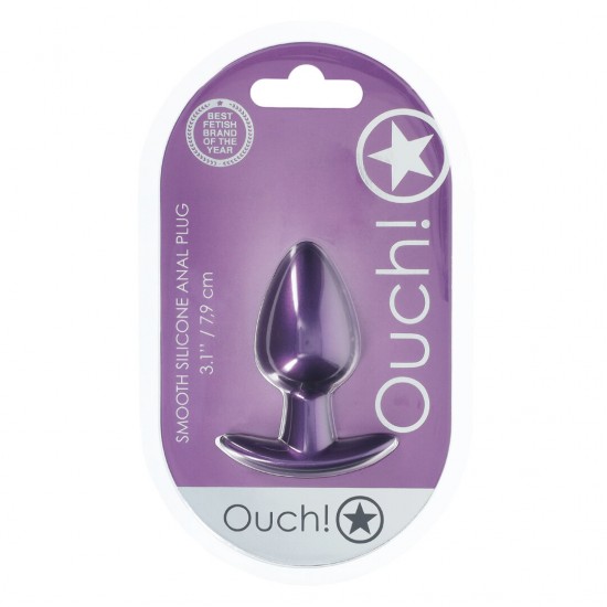 O plug anal Ouch! Médio de 7,9 cm (3,1"), com sua linda cor metálica, é único em sua categoria. Seja para uso individual ou com seu parceiro(a), explore novos prazeres com estes belos plugs de silicone macio da Ouch!.