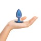 Anal Plug Suave Silicone - L - Metallic Blue O Plug Anal Grande Ouch! de 3,5'' / 8,9 cm, com sua linda cor metálica, é único. Seja sozinho ou com seu parceiro, explore novos prazeres com estes lindos plugs de silicone macio Ouch!