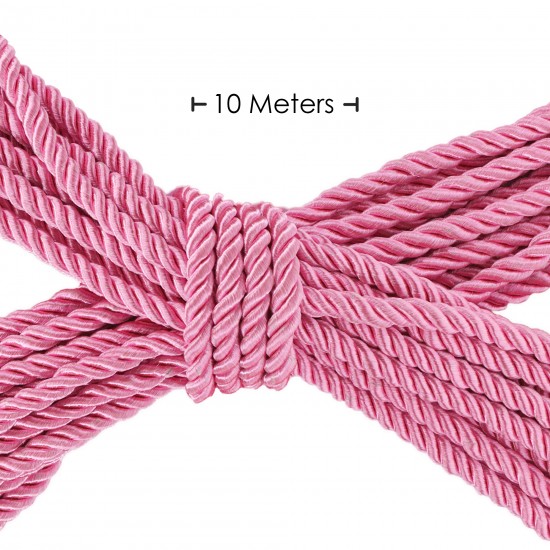 Entre no jogo de bondage, dominante (ou submisso) e mergulhe em um mundo totalmente novo e emocionante com esta corda resistente de inspiração japonesa. Esta corda de 10 metros de comprimento é sensual, sedosa e fácil de