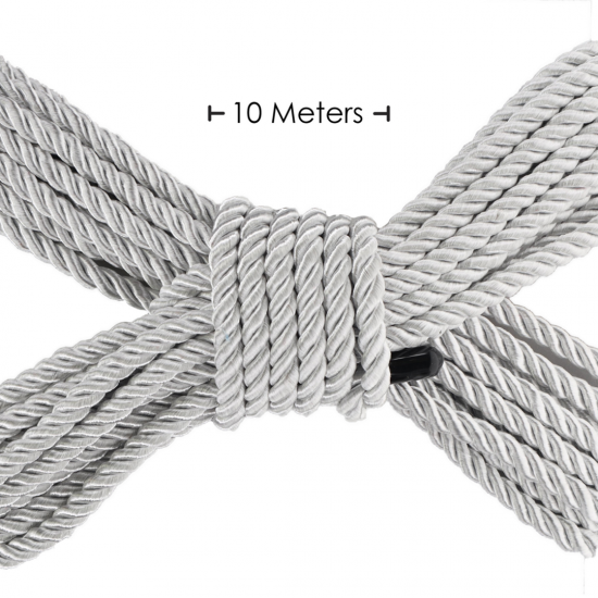 Entre no jogo de bondage, dominante (ou submisso) e mergulhe em um mundo totalmente novo e emocionante com esta corda resistente de inspiração japonesa. Esta corda de 10 metros de comprimento é sensual, sedosa e fácil de