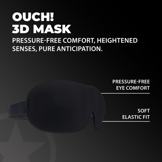 Experimente uma experiência sensorial elevada com esta venda 3D luxuosamente macia. Projetada com compartimentos contornados para os olhos que se curvam para longe deles, permite um uso sem pressão — perfeita para sessõe